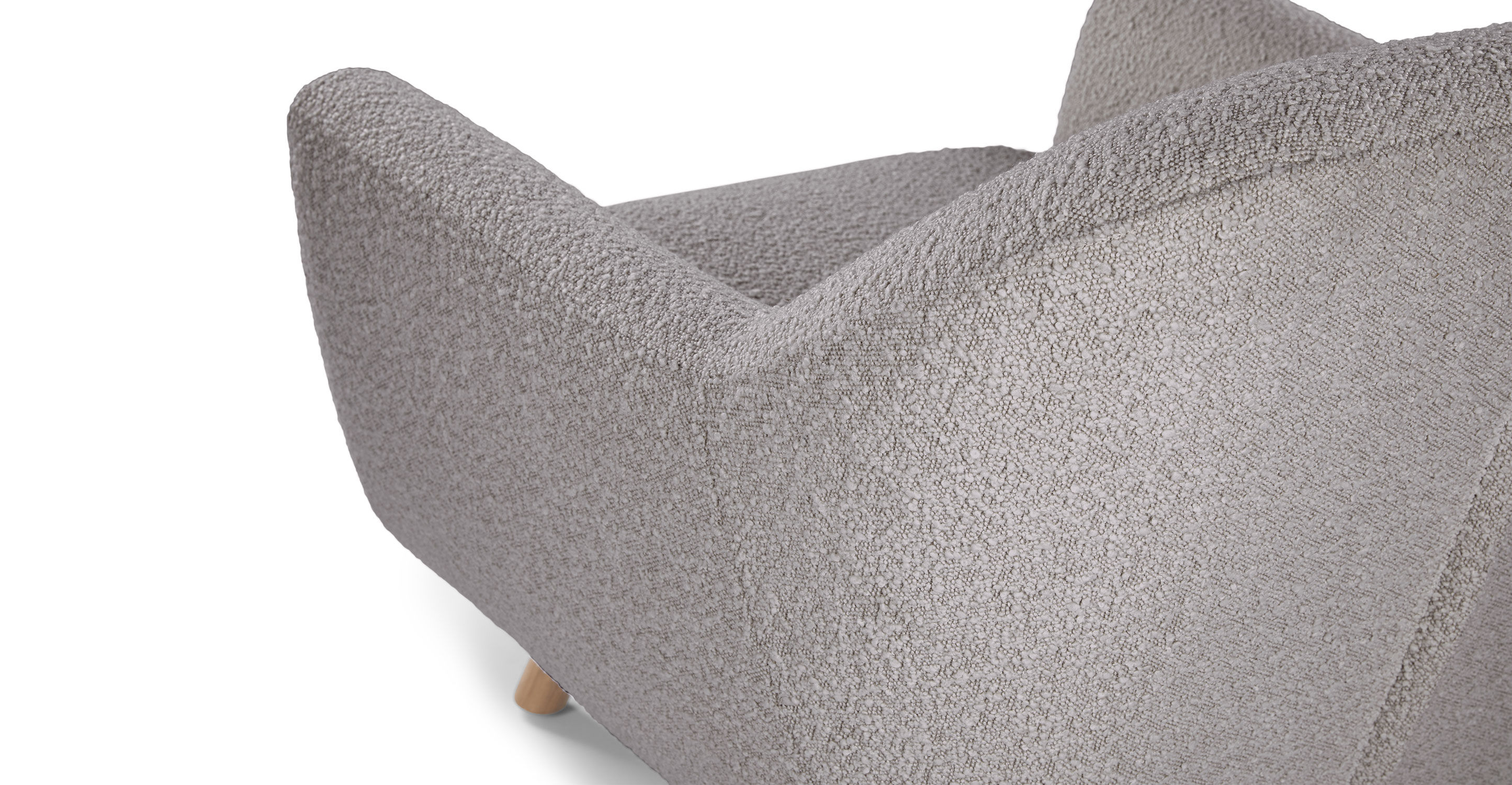 Gabriola Dover Gray Boucle Lounge Chair thumbnail 6