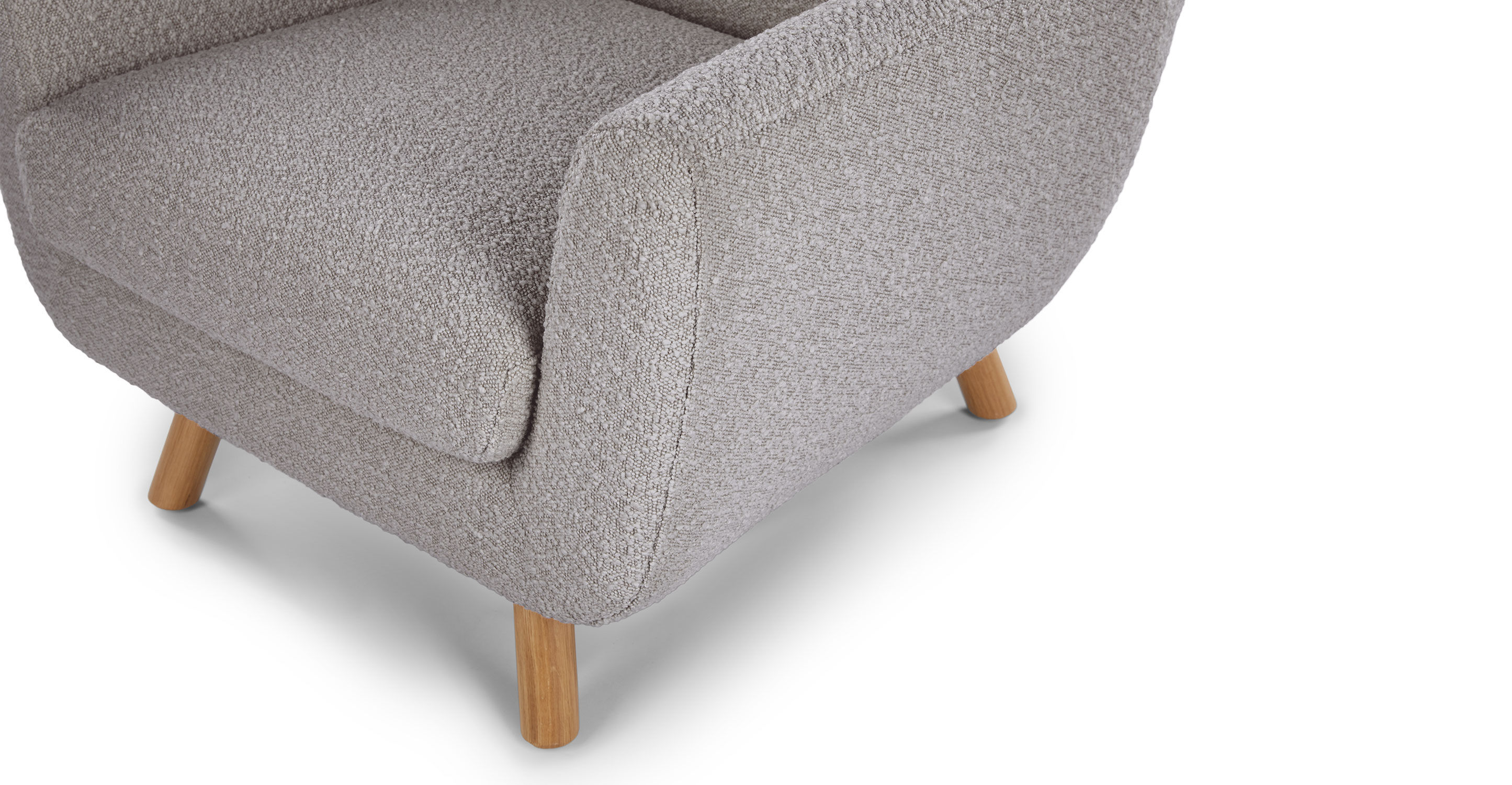 Gabriola Dover Gray Boucle Lounge Chair thumbnail 8