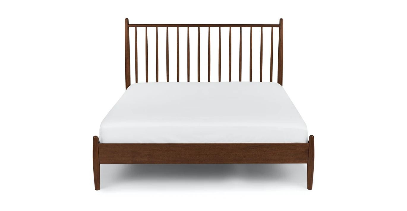 Lenia Walnut Queen Bed thumbnail 3