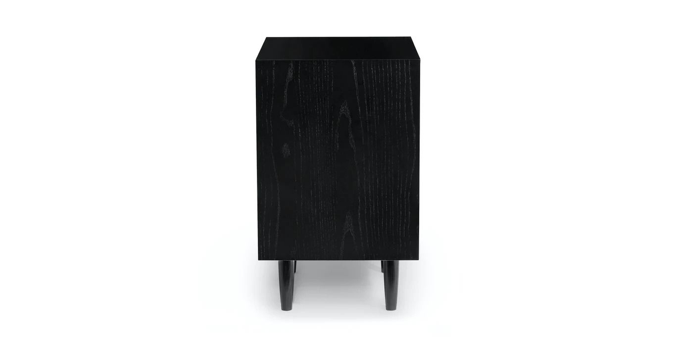 Lenia Black Ash Drawer Nightstand thumbnail 4