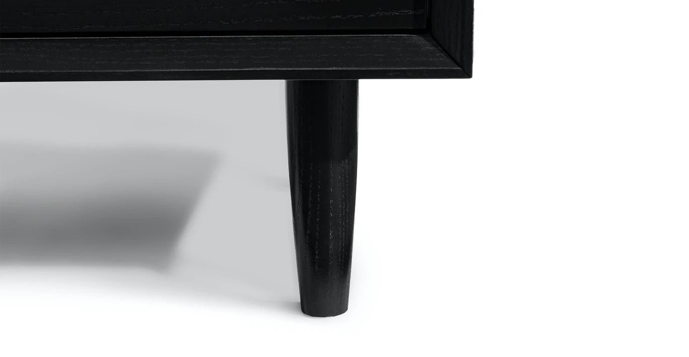 Lenia Black Ash Drawer Nightstand thumbnail 6
