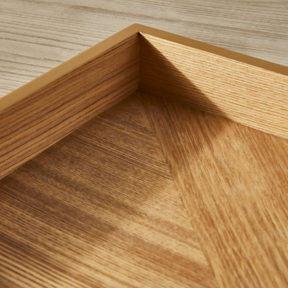 Modern Marquetry Tray - Square-Ashwood thumbnail 3