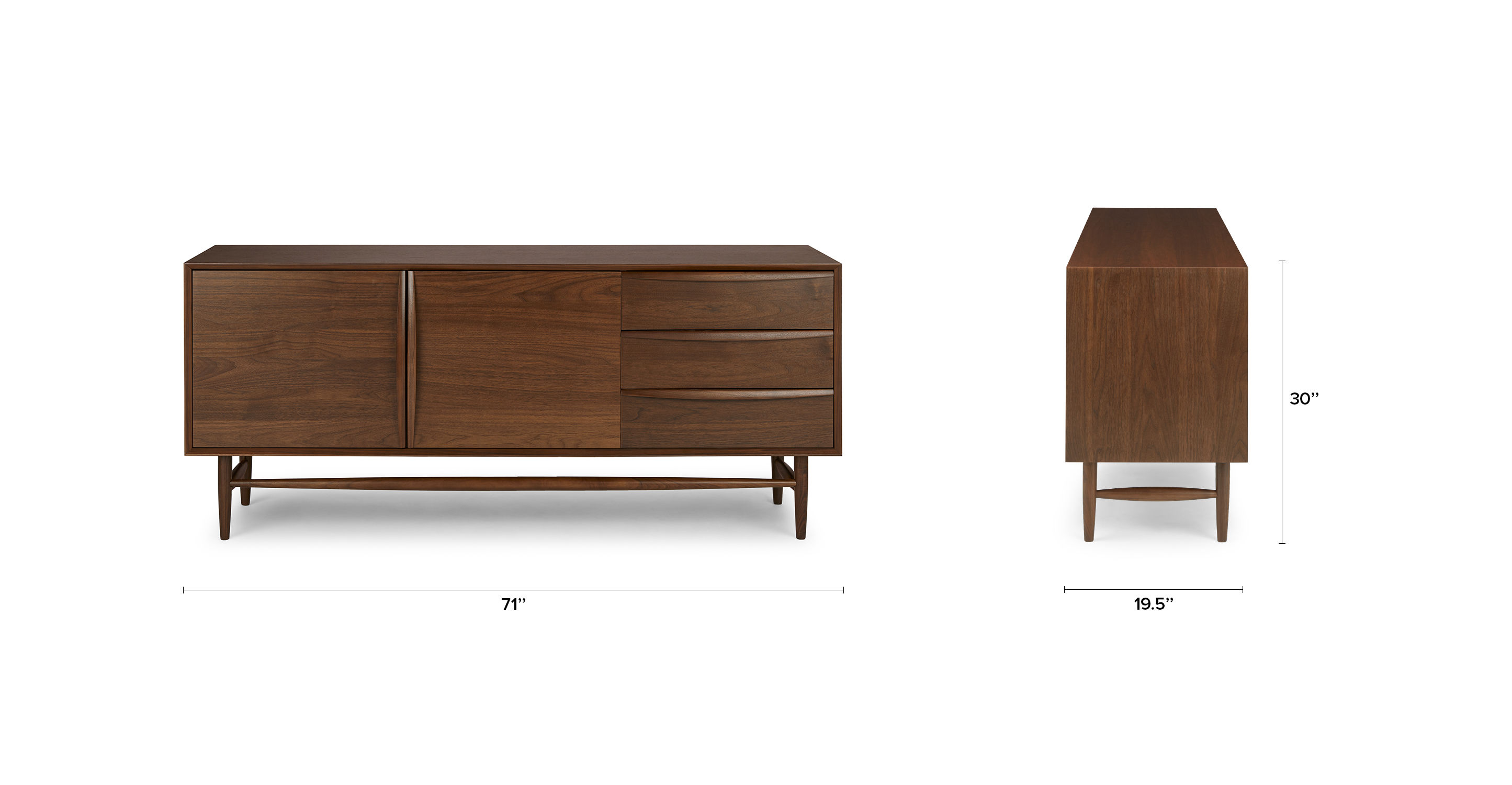 Lenia Walnut Sideboard thumbnail 14