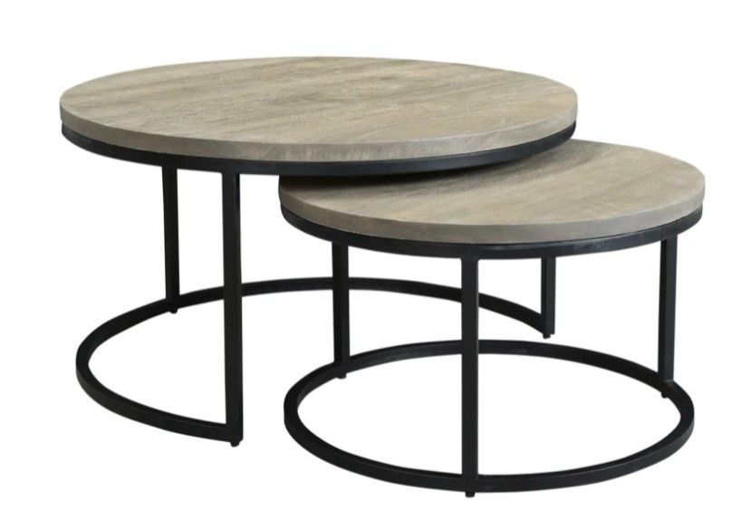 Drey Round Nesting Coffee Tables Set Of 2 thumbnail 3