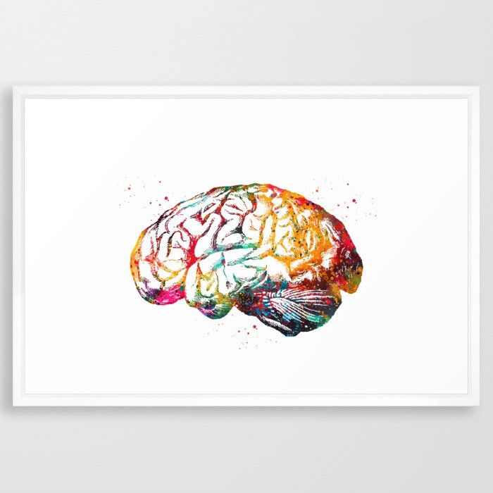 Human Brain Art Print With Frame thumbnail 2