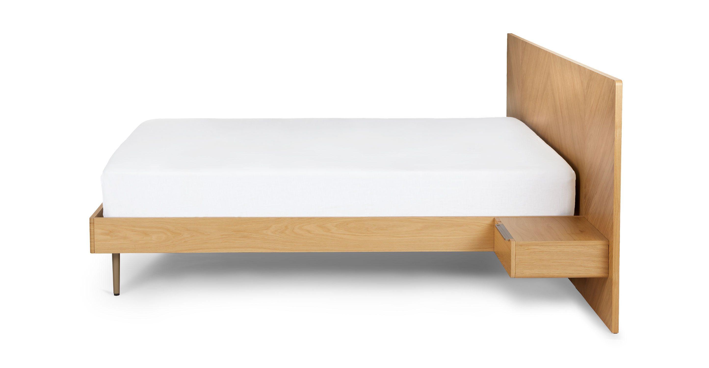 Nera Oak Queen Bed with Nightstands thumbnail 4