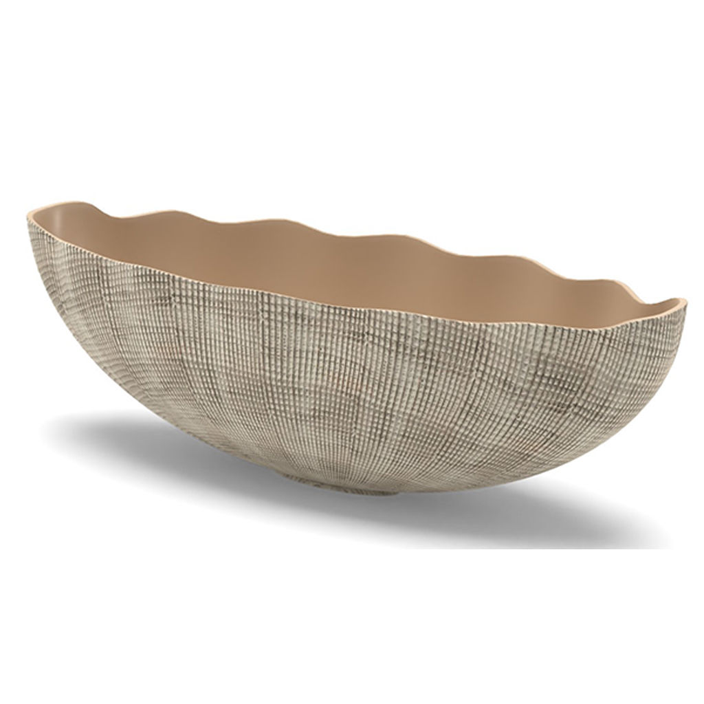 Global Views Ceramic Decorative Bowl in Beige thumbnail 2