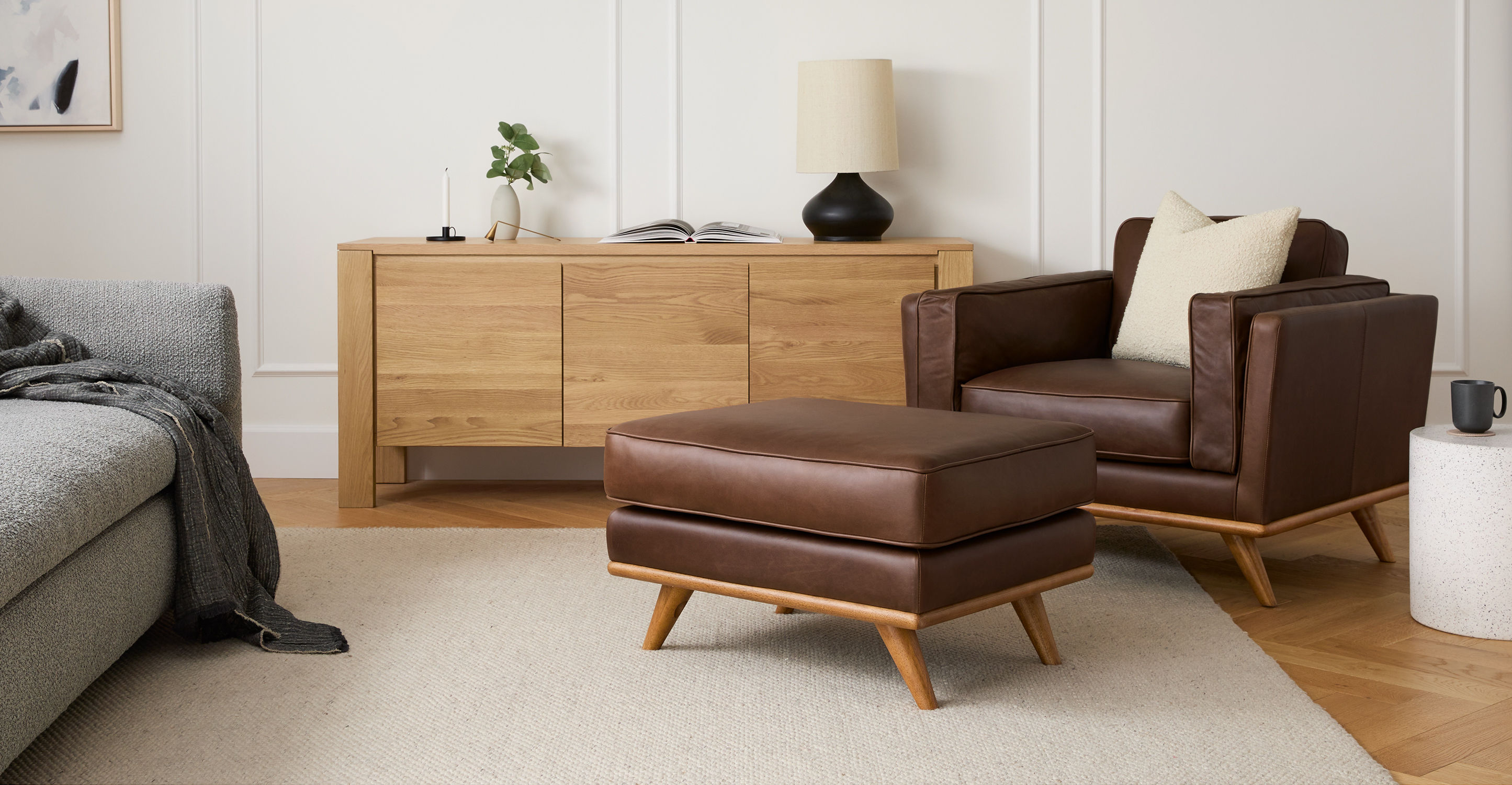 Timber Charme Chocolat Ottoman thumbnail 2
