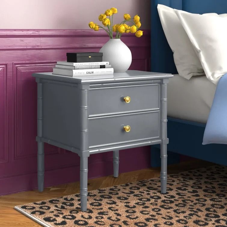 Ava Two Drawer Nightstand thumbnail 2