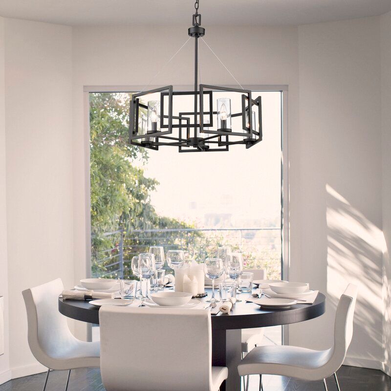 Duval 5 Light Unique Drum Chandelier thumbnail 4