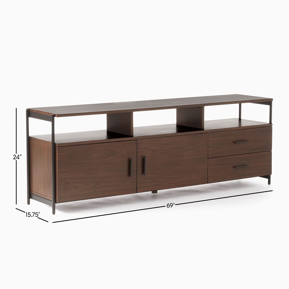 Foundry Media Console  69" Dark Walnut thumbnail 4