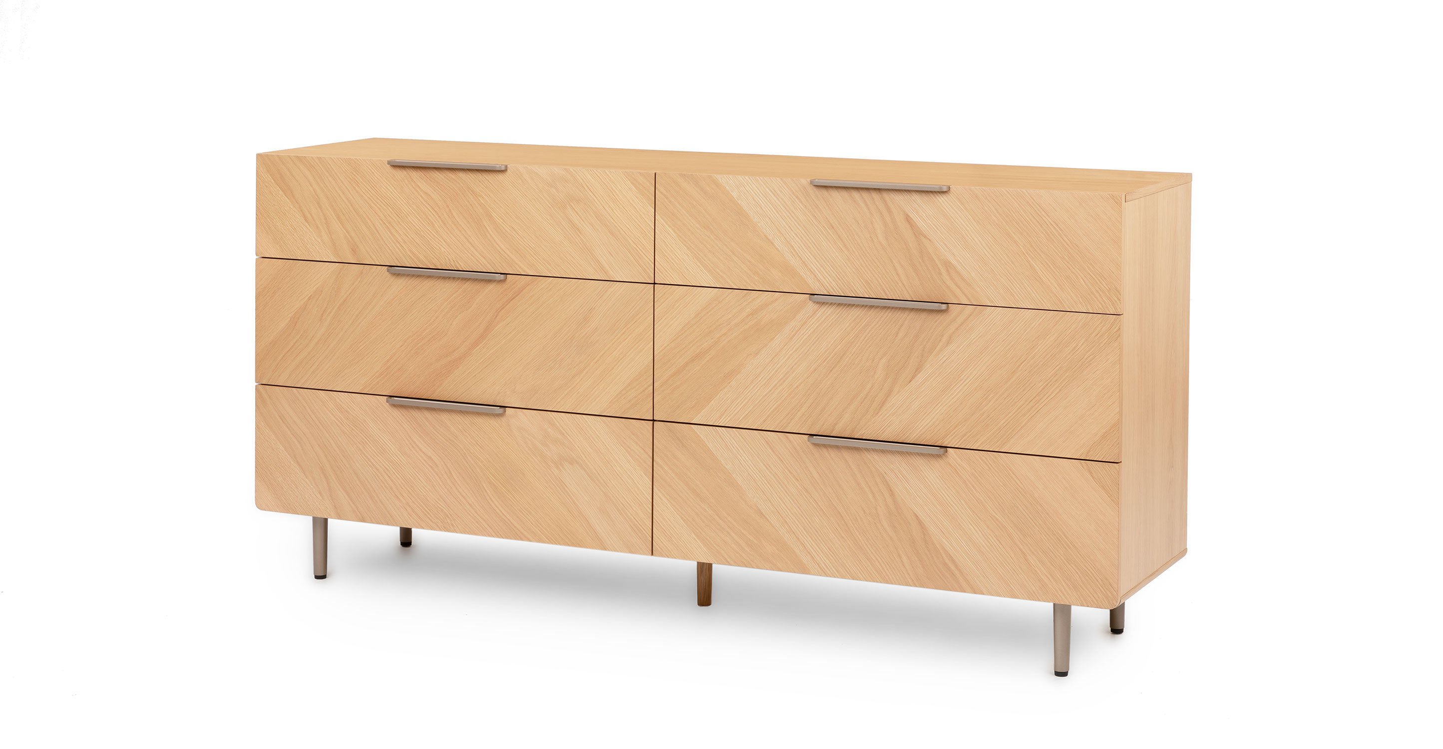 Nera Oak 6 Drawer Double Dresser thumbnail 4