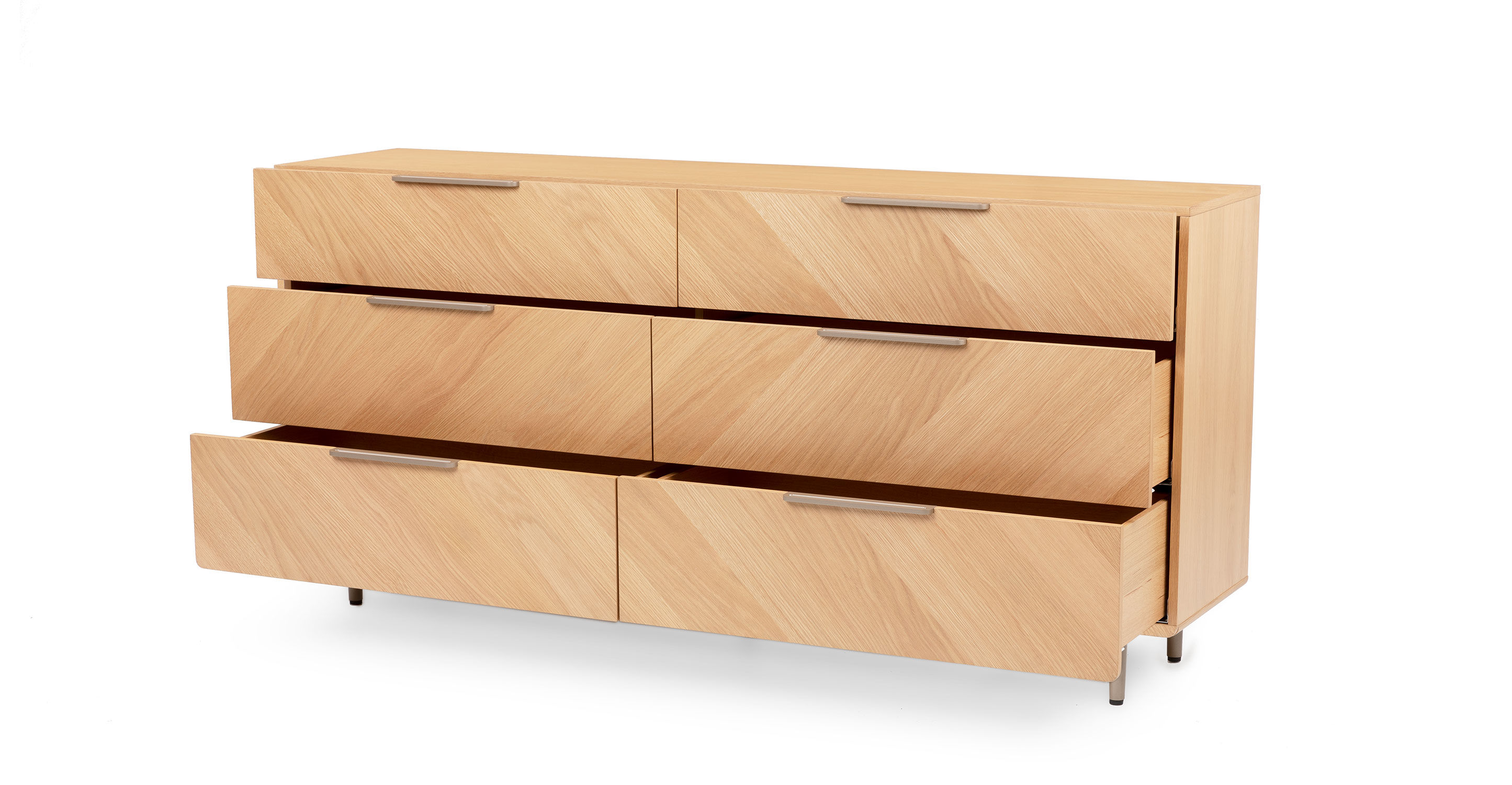Nera Oak 6 Drawer Double Dresser thumbnail 6