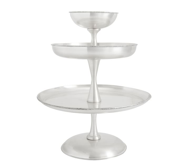 Antique Silver 3 Tier Stand thumbnail 2