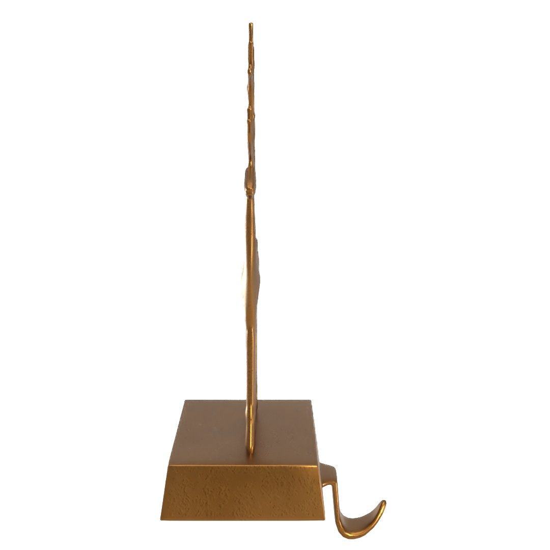 Merry Reindeer Stocking Holders Brass Large thumbnail 2