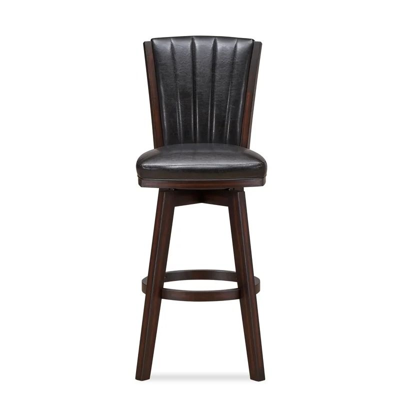 Horton Swivel Solid Wood Stool thumbnail 3