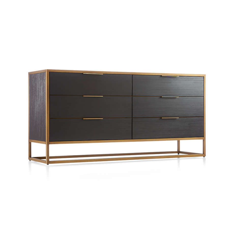 Oxford Black 6 Drawer Dresser thumbnail 3