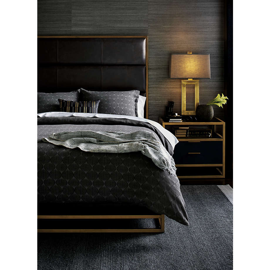 Oxford Black 2 Drawer Nightstand thumbnail 2