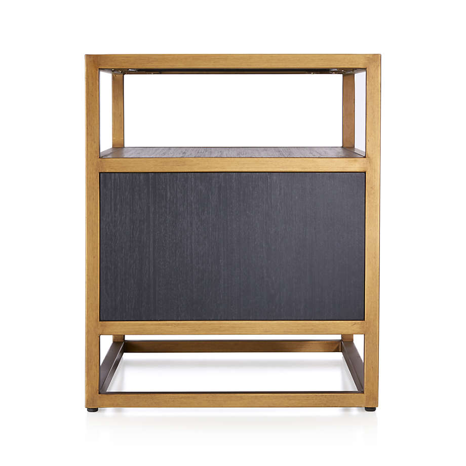 Oxford Black 2 Drawer Nightstand thumbnail 4