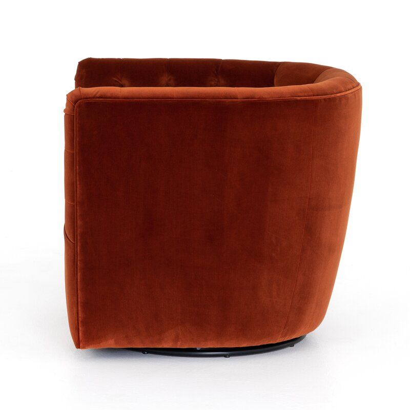Owasa Tufted Polyester Swivel Barrel Chair thumbnail 4