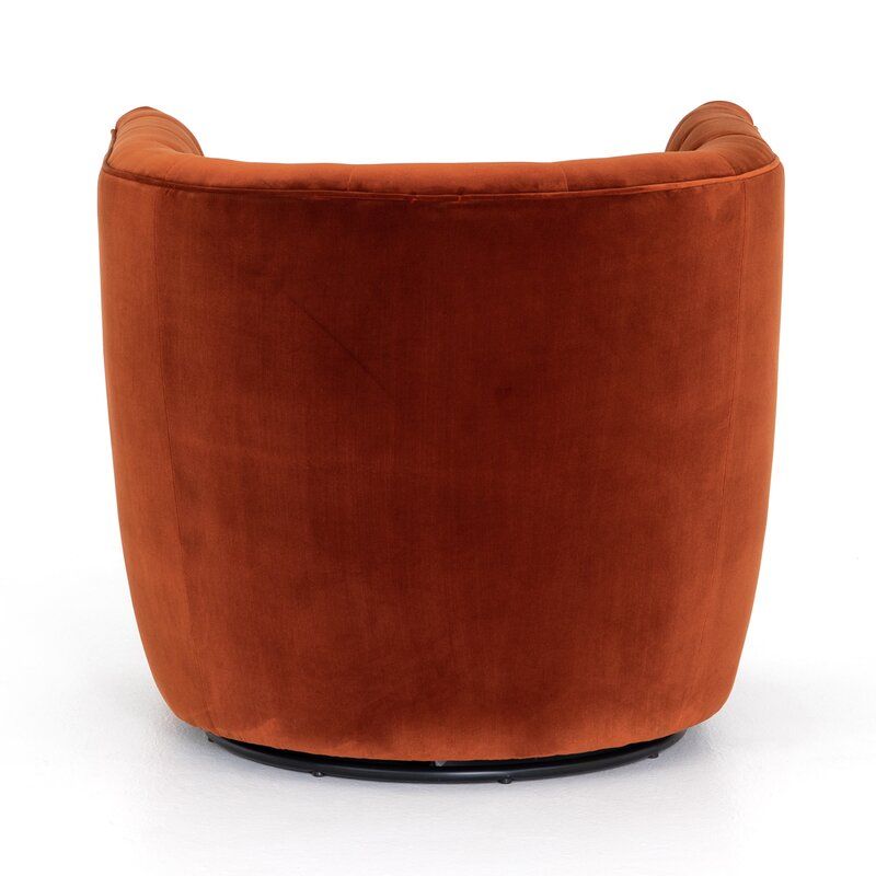Owasa Tufted Polyester Swivel Barrel Chair thumbnail 5