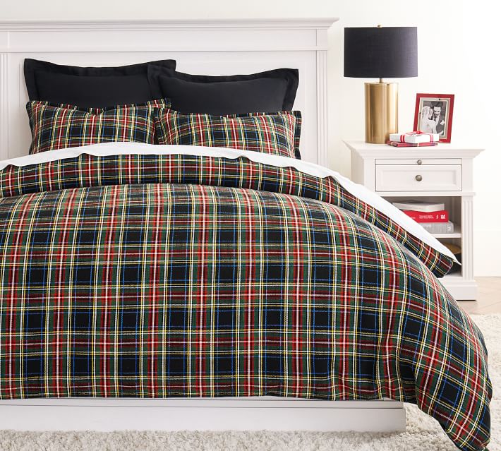 Stewart Plaid Cotton Duvet Cover King thumbnail 2