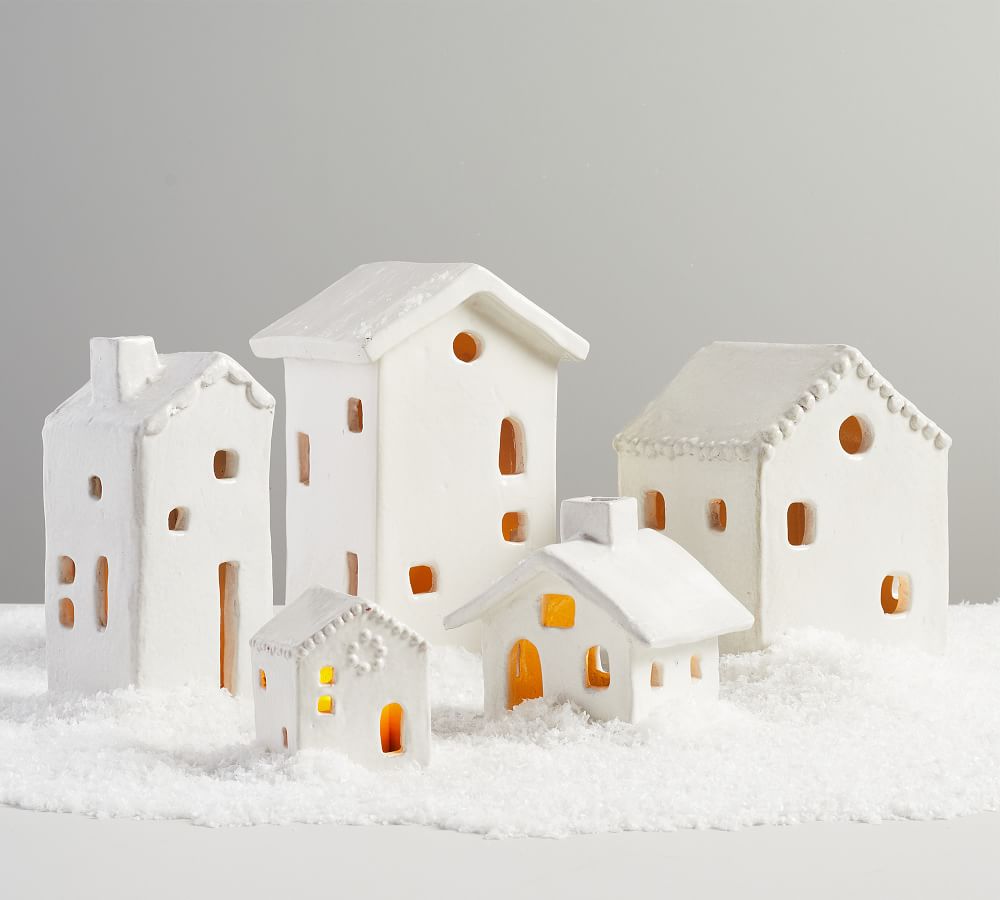 Handmade Ceramic Christmas Village Houses thumbnail 3