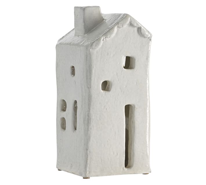 Handmade Ceramic Christmas Village Houses Tall thumbnail 4