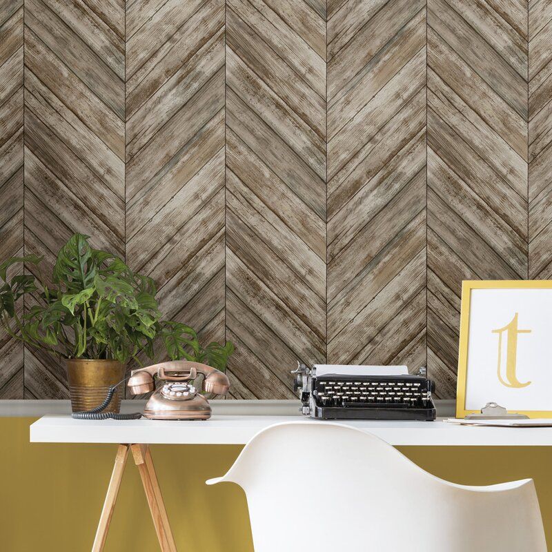 Healdton Herringbone Wood Boards Wallpaper Roll thumbnail 2