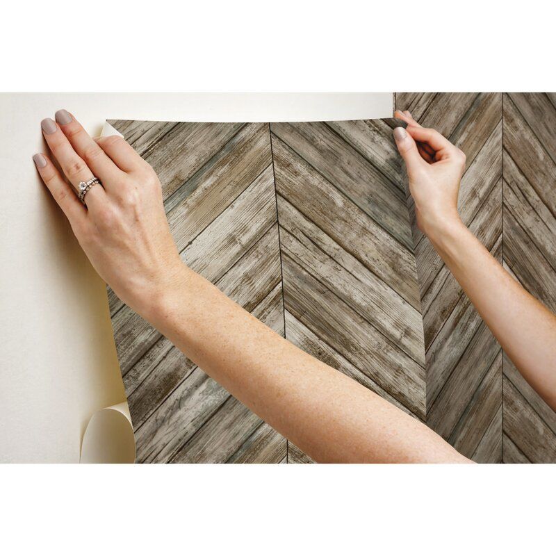 Healdton Herringbone Wood Boards Wallpaper Roll thumbnail 4