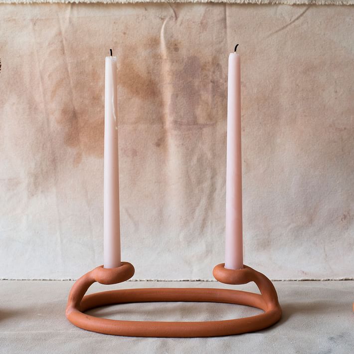 Sin Duo Candlestick Holder - Terracotta thumbnail 2