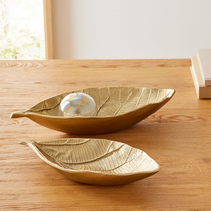 Leaf Tray Medium Antique Brass thumbnail 4