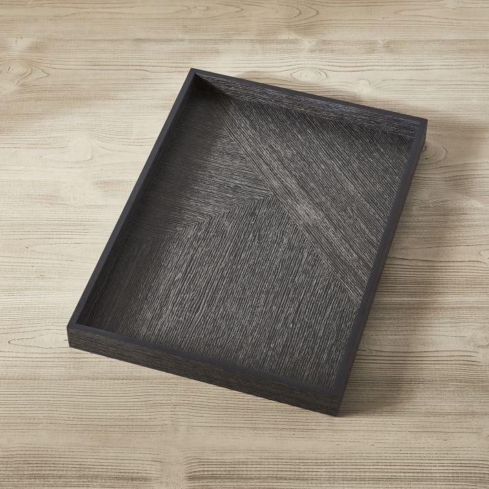 Modern Marquetry Trays - Black thumbnail 2