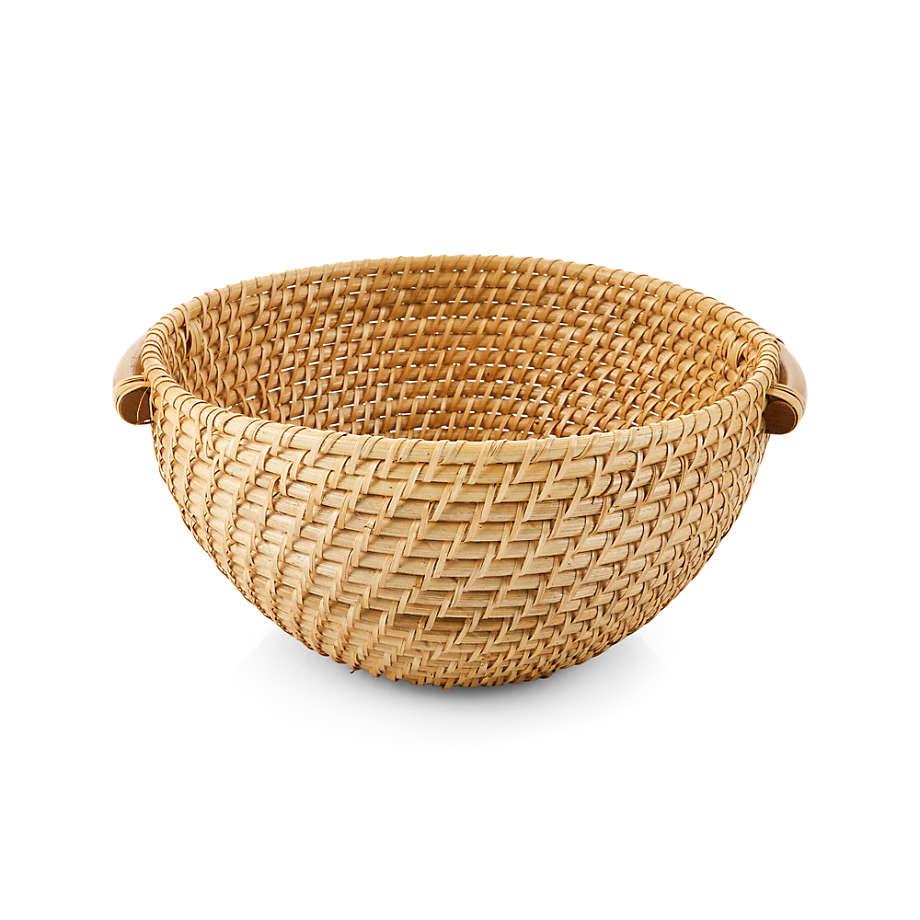 Artesia Natural Rattan Bowl with Handles thumbnail 3