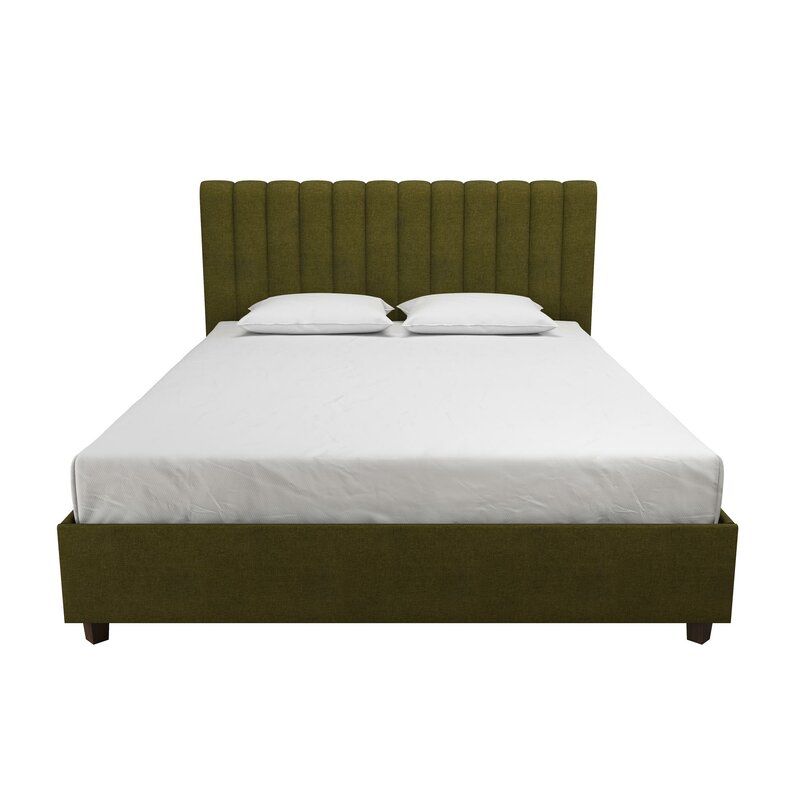 Brittany Tufted Upholstered Platform Queen Bed thumbnail 3