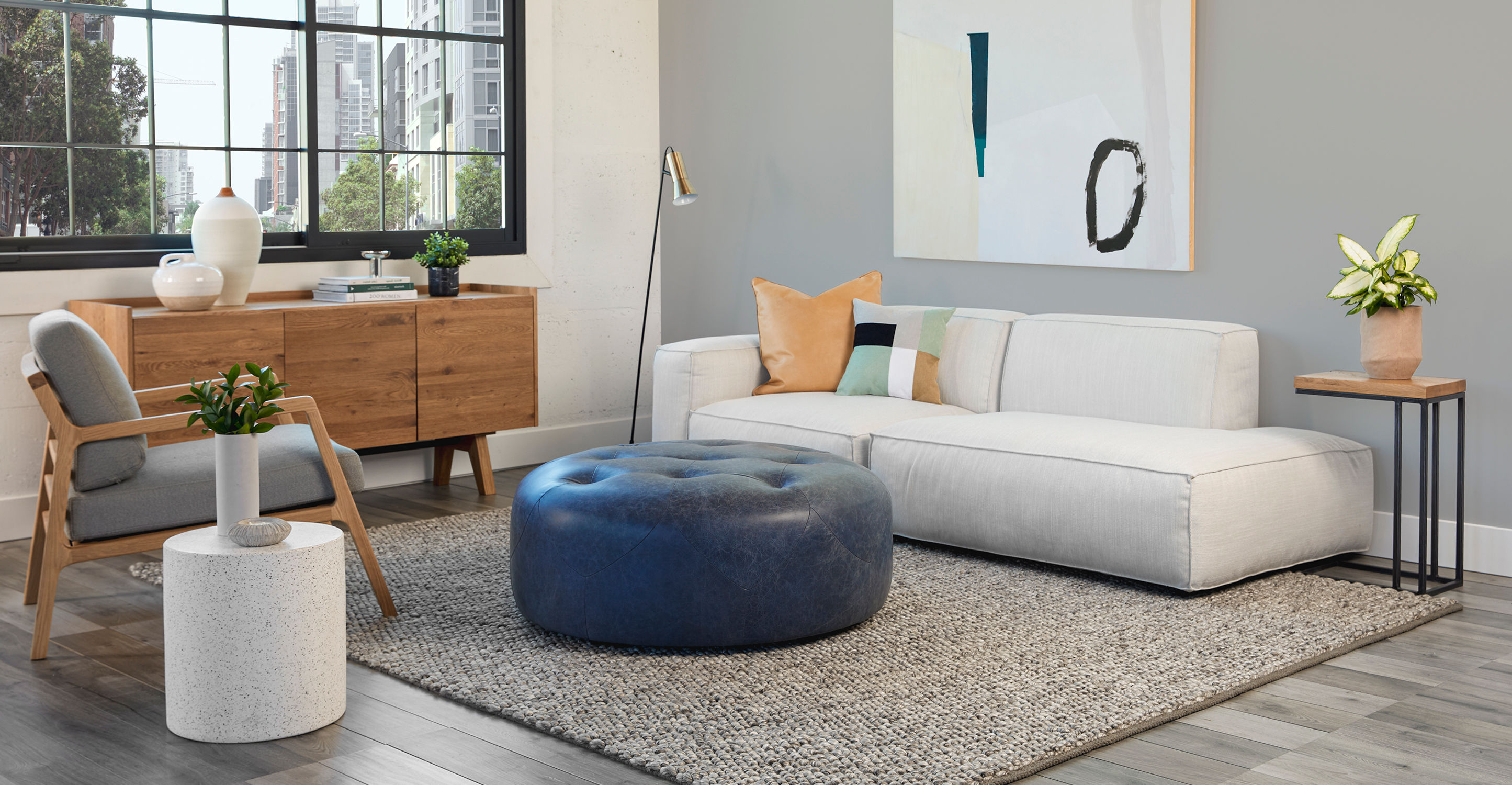 Solae Chill White Left Arm Modular Sofa thumbnail 4