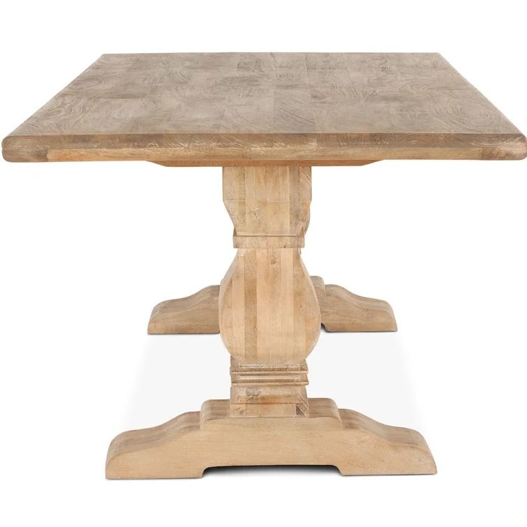 Katharine Mango Solid Wood Trestle Dining Table thumbnail 4
