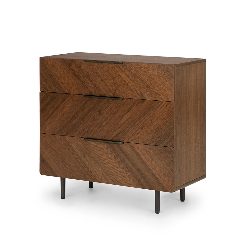 Nera Walnut 3 Drawer Chest thumbnail 3