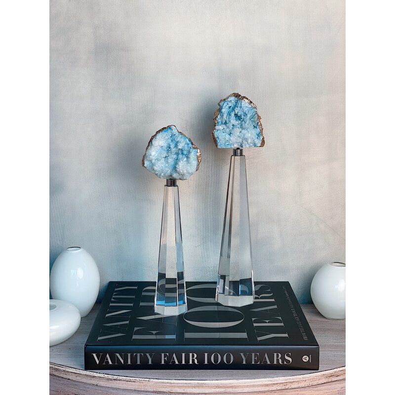 Dorthe Natural Geode Acrylic Sculpture  thumbnail 3