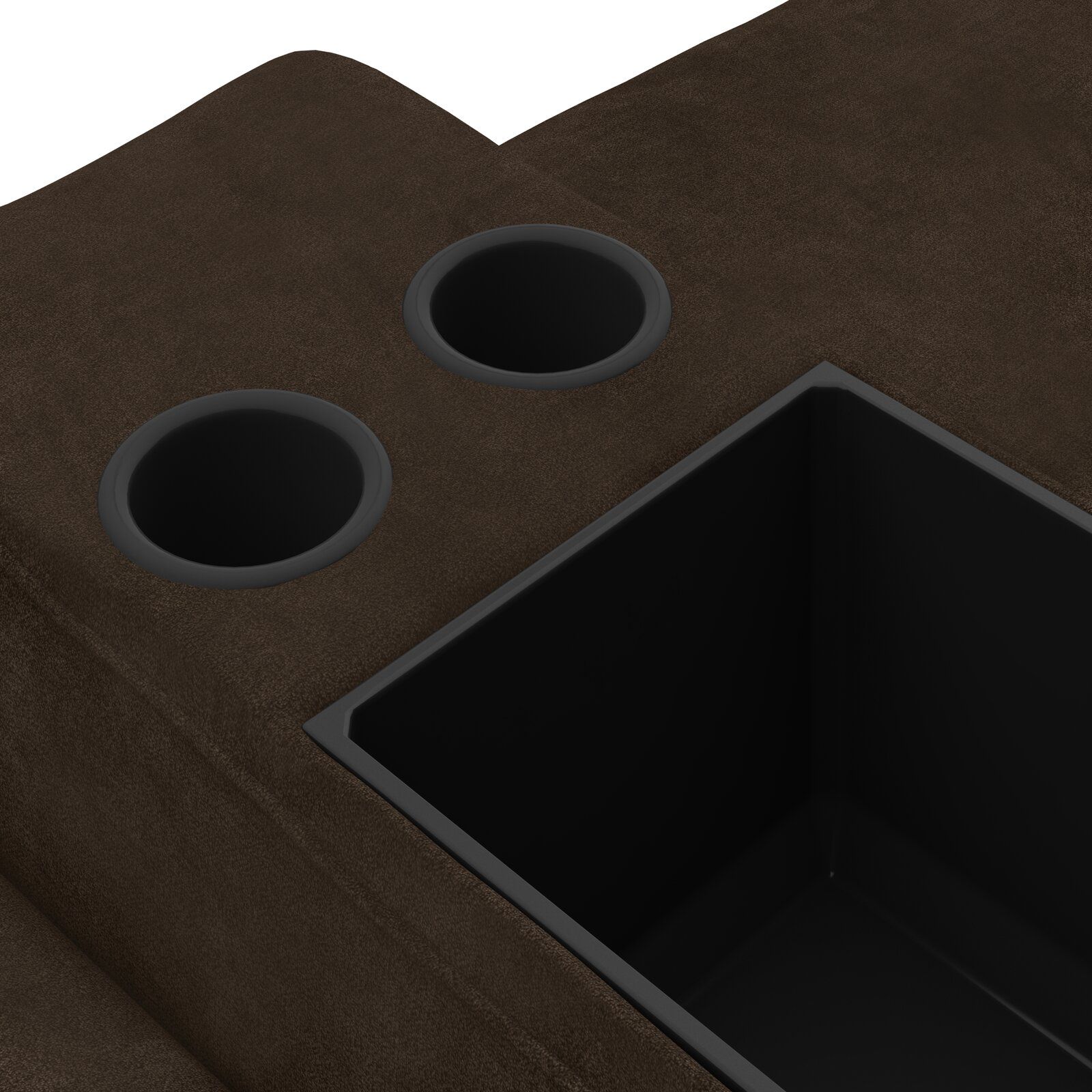 Bowne Wide Home Theater Seating with Cup Holder Chocolate Brown thumbnail 6