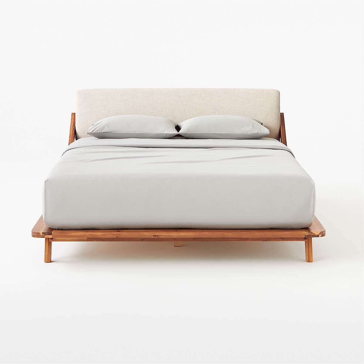 Drommen Acacia Wood Queen Bed thumbnail 3