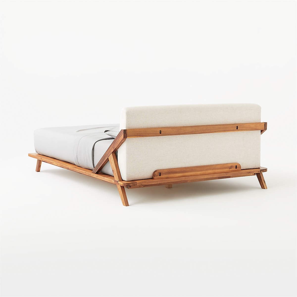Drommen Acacia Wood Queen Bed thumbnail 5