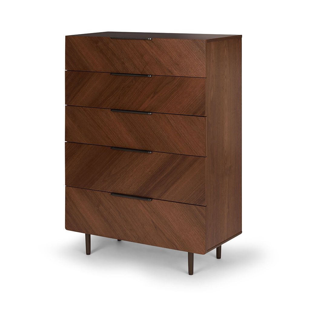 Nera Walnut 5 Drawer Chest thumbnail 3
