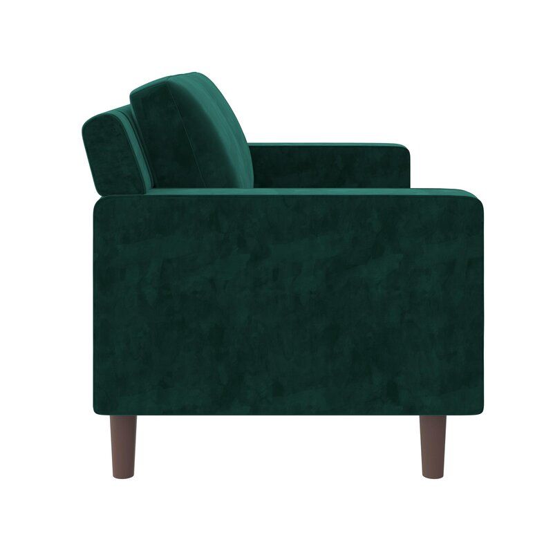 Charrissa Velvet Square Arm Loveseat thumbnail 4