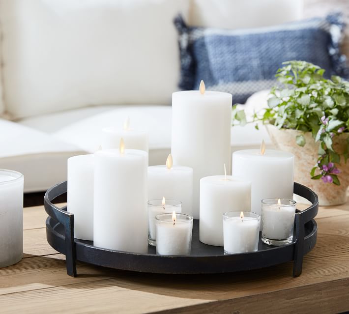 Premium Flickering Flameless Wax Pillar Candle thumbnail 2
