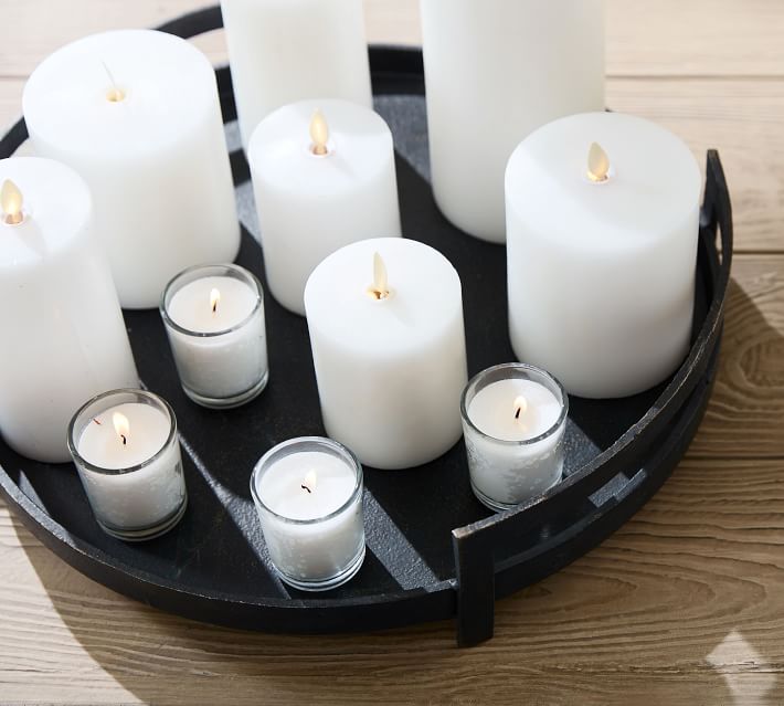 Premium Flickering Flameless Wax Pillar Candle thumbnail 3