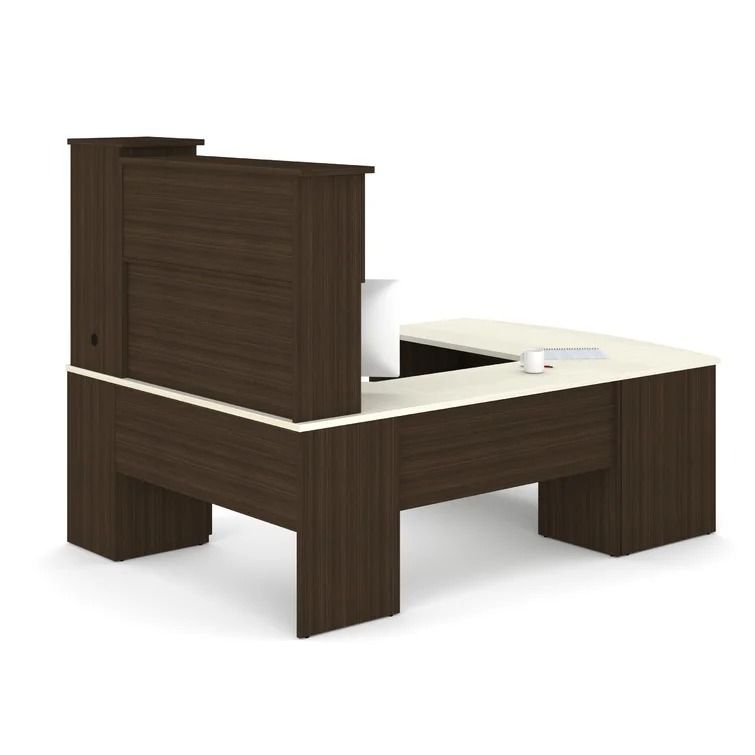 Moreauville Reversible U shaped Desk with Hutch thumbnail 3