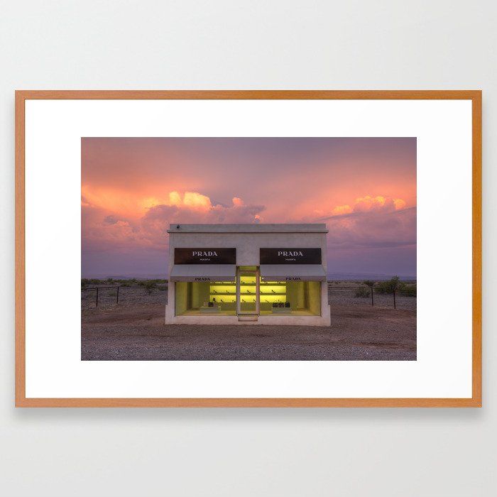 Marfa at sunset Framed Art Print With Frame thumbnail 2