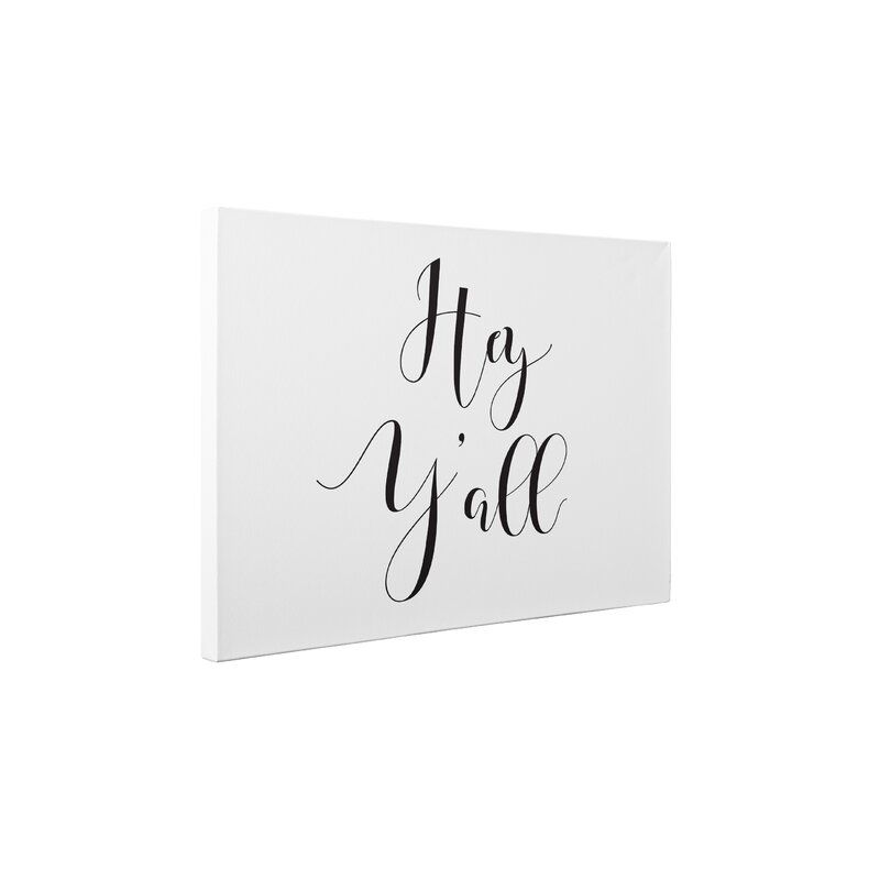 HEY Yall Wrapped Canvas Print Unframe thumbnail 2