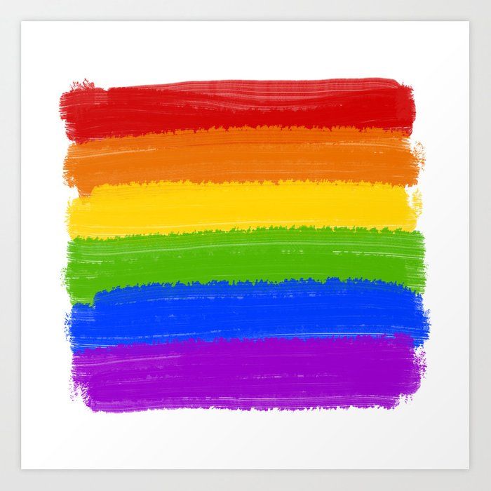 Rainbow Pride Flag Art Print Unframe thumbnail 2